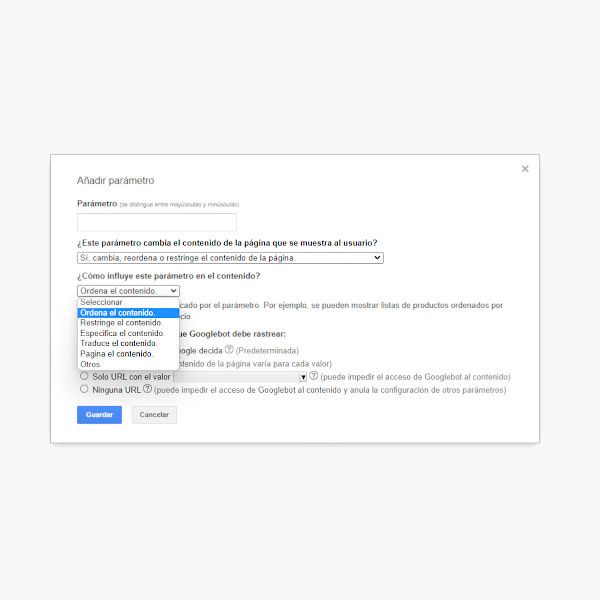 Desaparece la herramienta de parámetros de la Search Console
