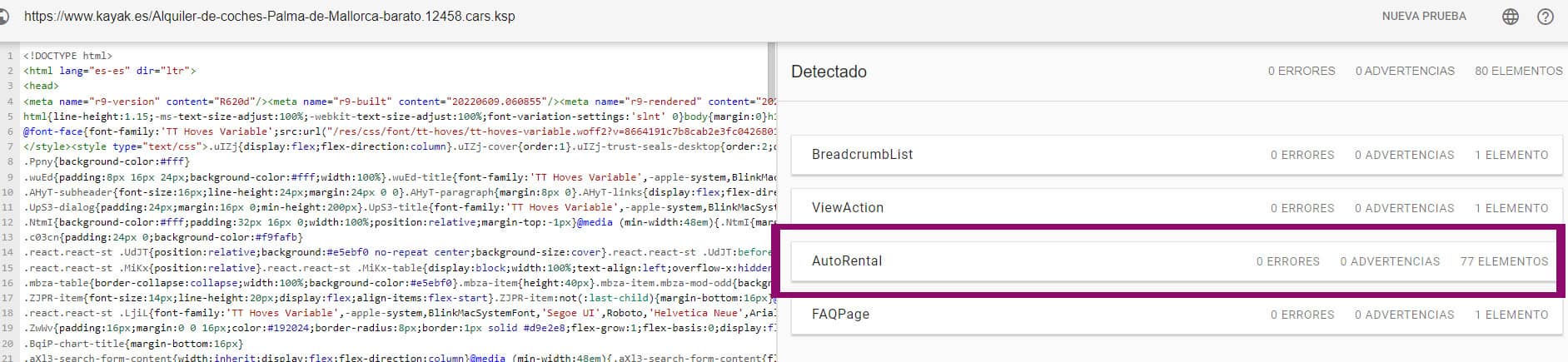 Autorental json