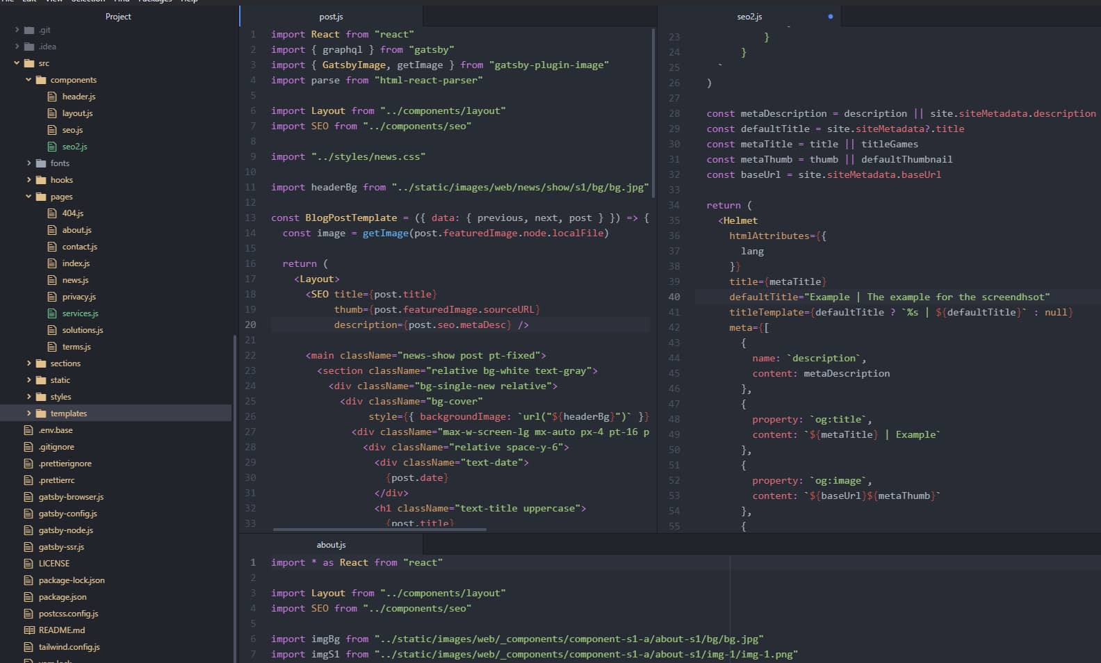 Metaetiquetas Gatsby con Headless WordPress
